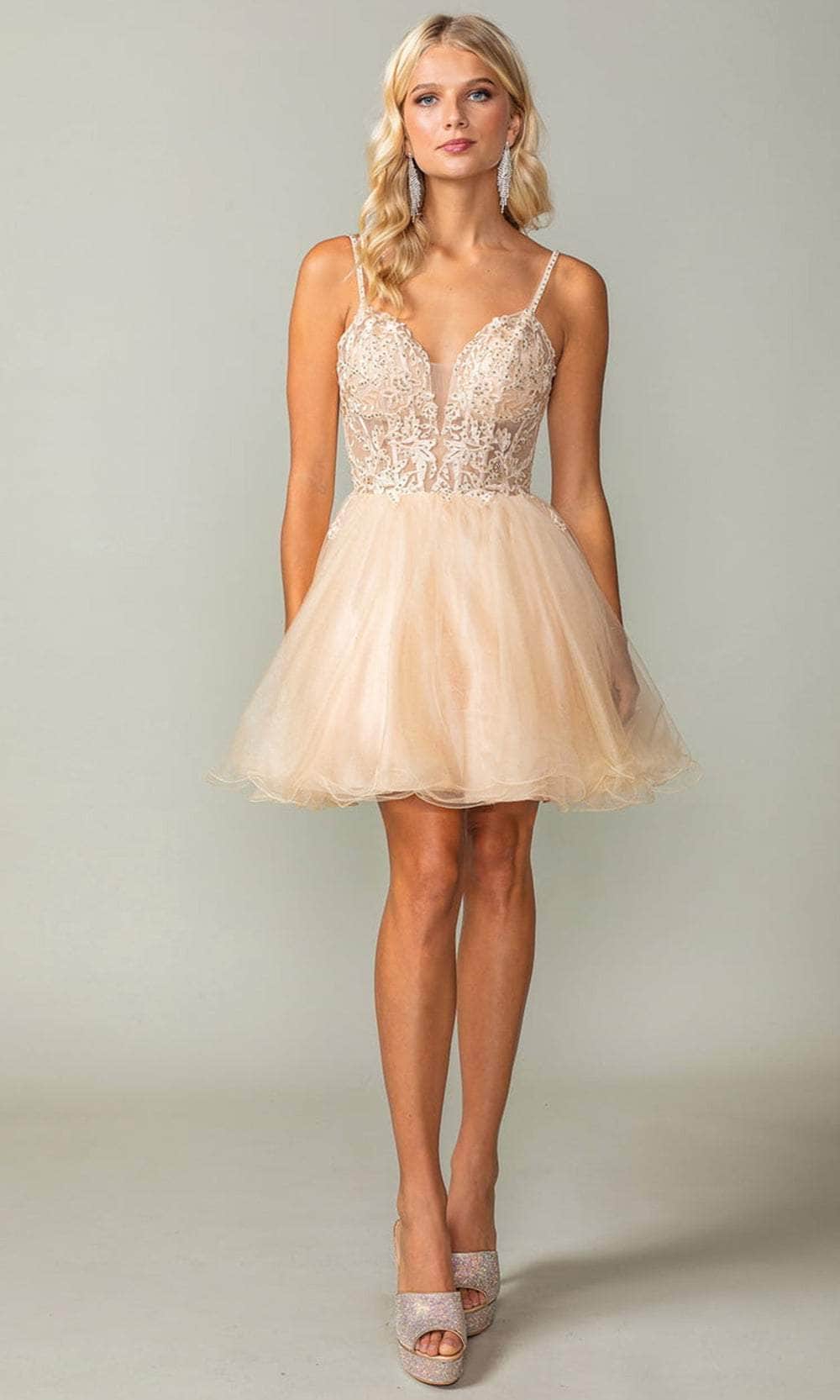 dancing queen short dresses Short Babydoll Homecoming Dress with Lace-Up Corset Pink / Large