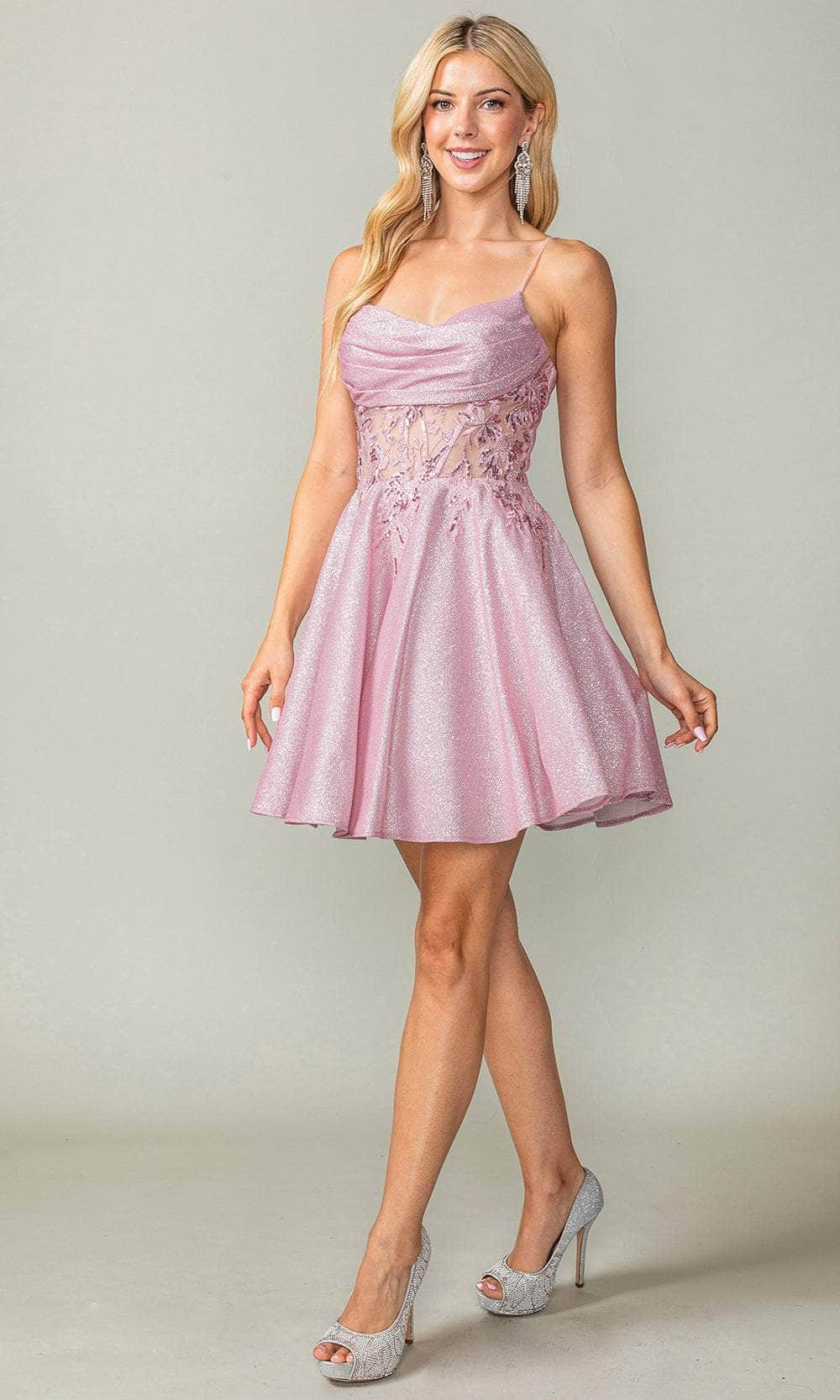 Dancing Queen 3386 - Glitter Scoop Cocktail Dress Special Occasion Dresses