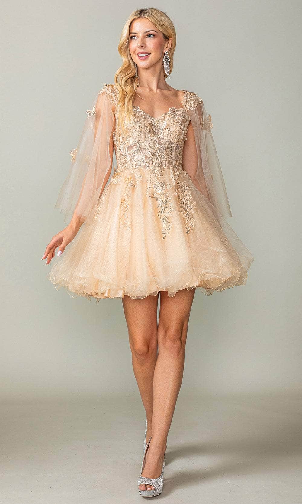 Dancing Queen 3393 - Embellished Lace Cocktail Dress Special Occasion Dresses