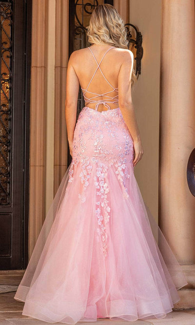 Dancing Queen 4353 - Lace Up Applique Prom Dress Prom Dresses
