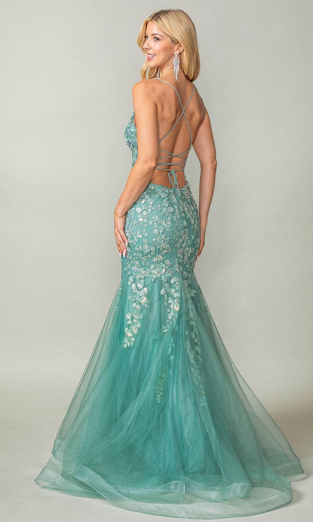 Dancing Queen 4353 - Lace Up Applique Prom Dress Prom Dresses