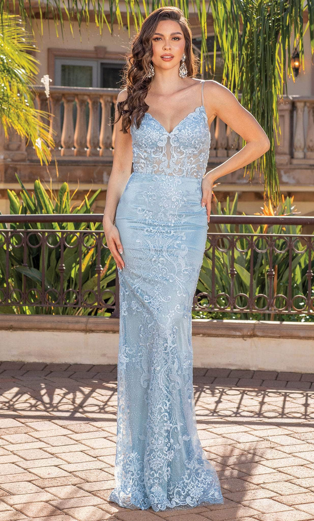 bahama blue prom dress Eureka Fashion 9939