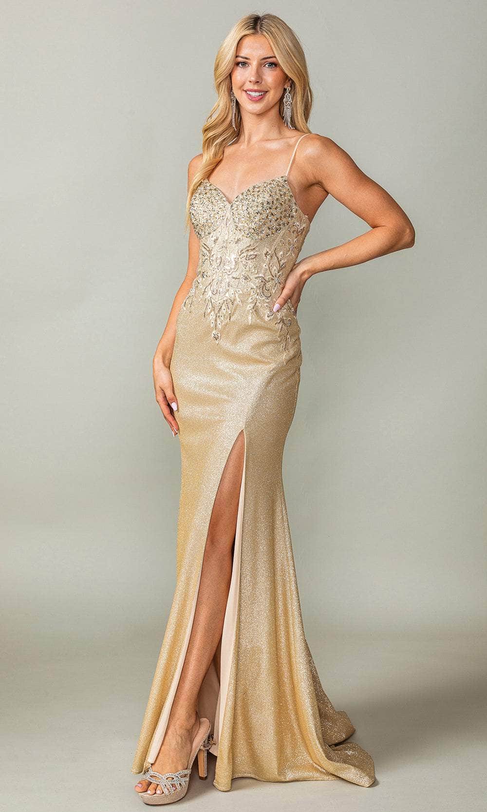Dancing Queen 4375 - Embellished V-Neck Prom Dress Prom Dresses 