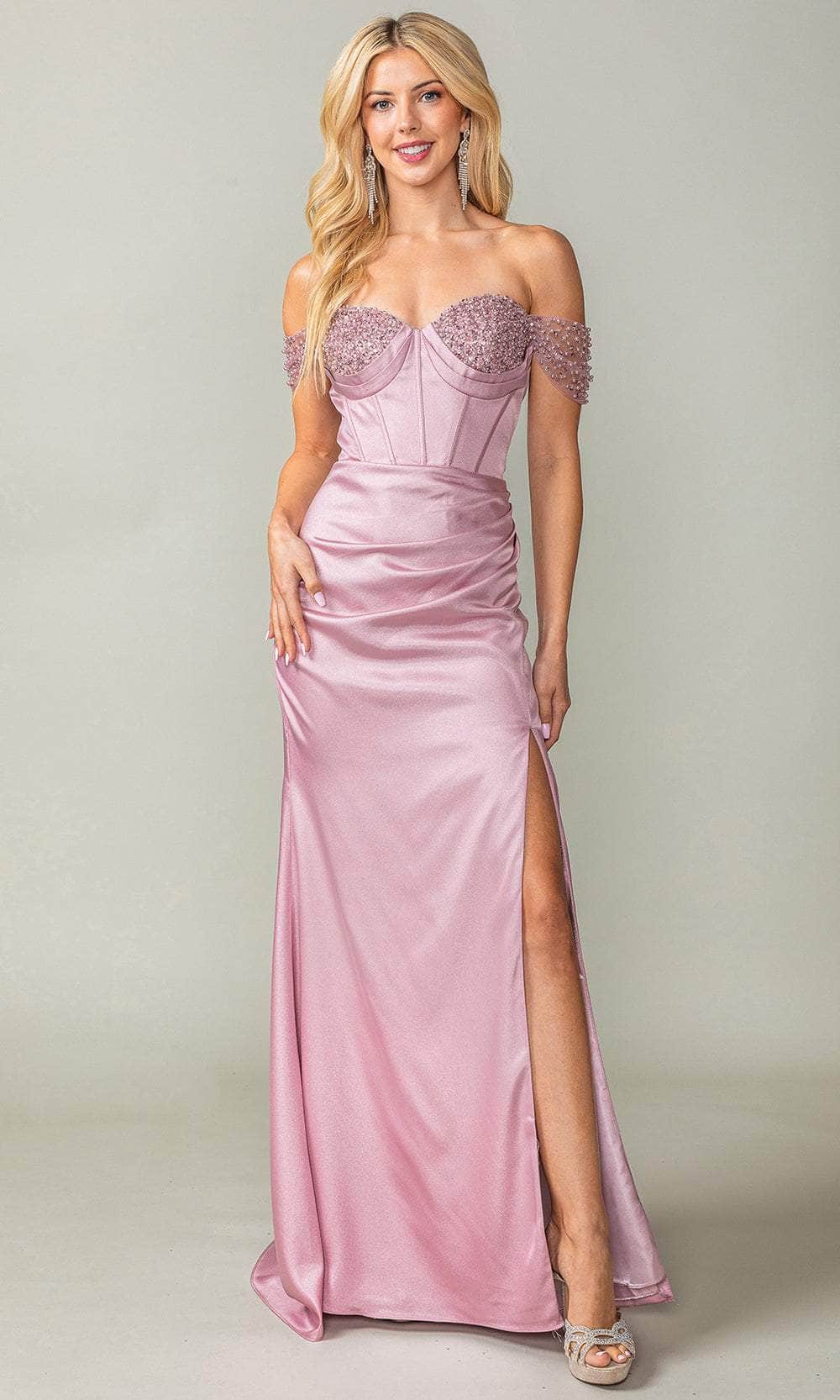 Dancing Queen 4401 - Jeweled Off Shoulder Prom Dress Prom Dresses 