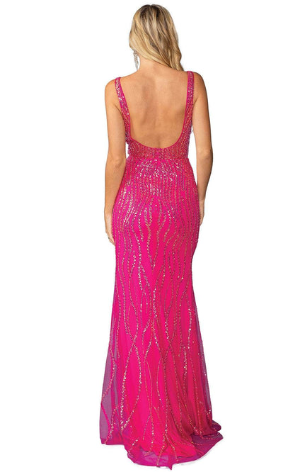 Dancing Queen 4418 - Embellished High Slit Prom Dress Prom Dresses 
