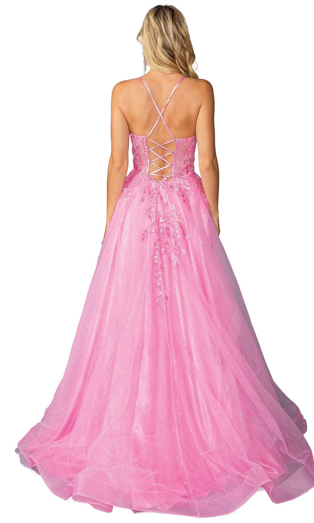 Dancing Queen 4421 - Glitter Lace-Up Ballgown Prom Dresses 