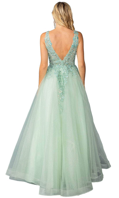 Dancing Queen 4430 - V-Back Embroidered Ballgown Ball Gowns