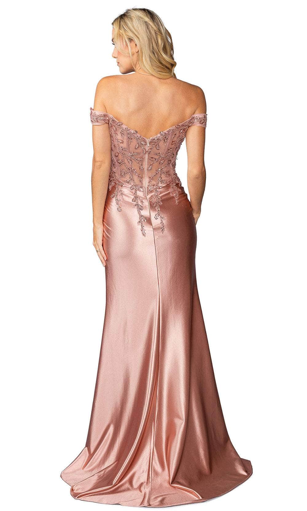 Dancing Queen 4442 - Off Shoulder Foliage Prom Gown Prom Dresses