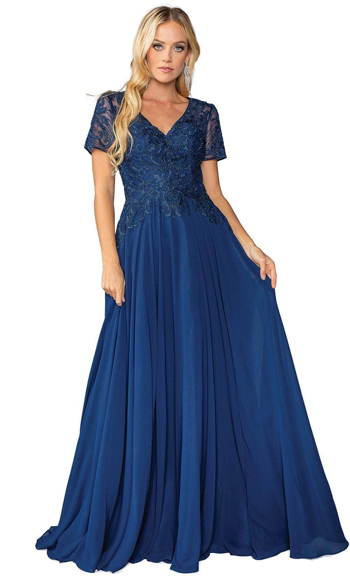 Dancing Queen Danq_4445 - Long A-Line Dress - Short Sleeves