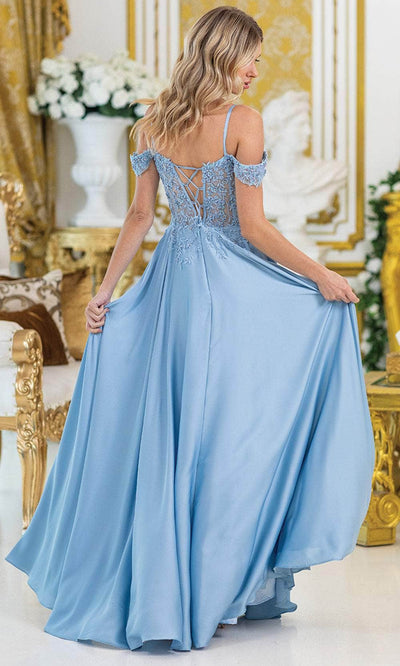 Dancing Queen 4482 - Lace Embellished A-Line Gown Prom Dresses