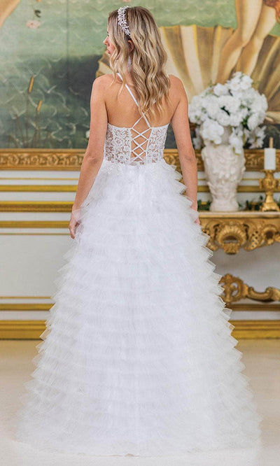 Dancing Queen 4491 - Ruffled Skirt Sweetheart Neckline Gown Prom Dresses