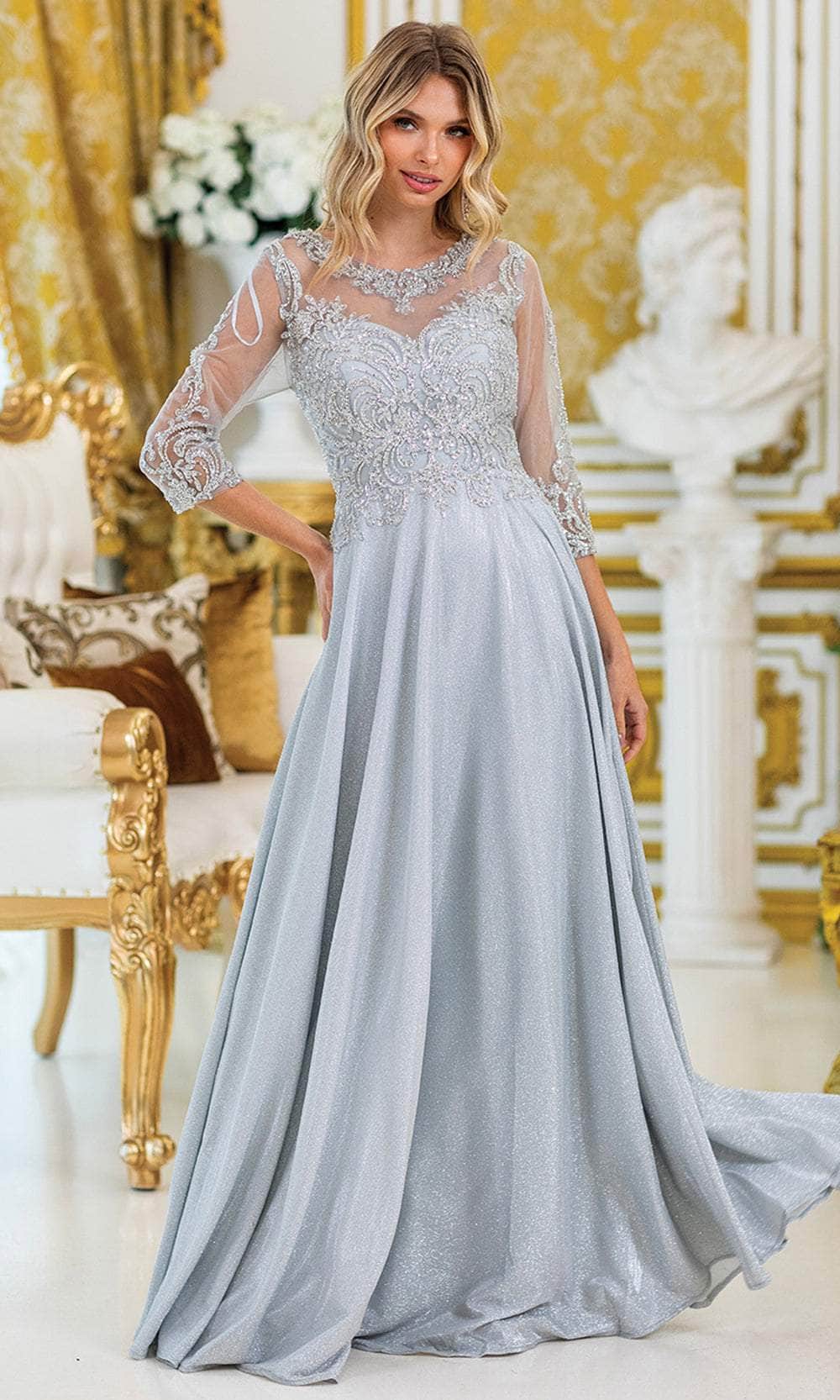 Dancing Queen 4498 - Beaded Embroidered A-line Gown Mother of the Bride Dresses