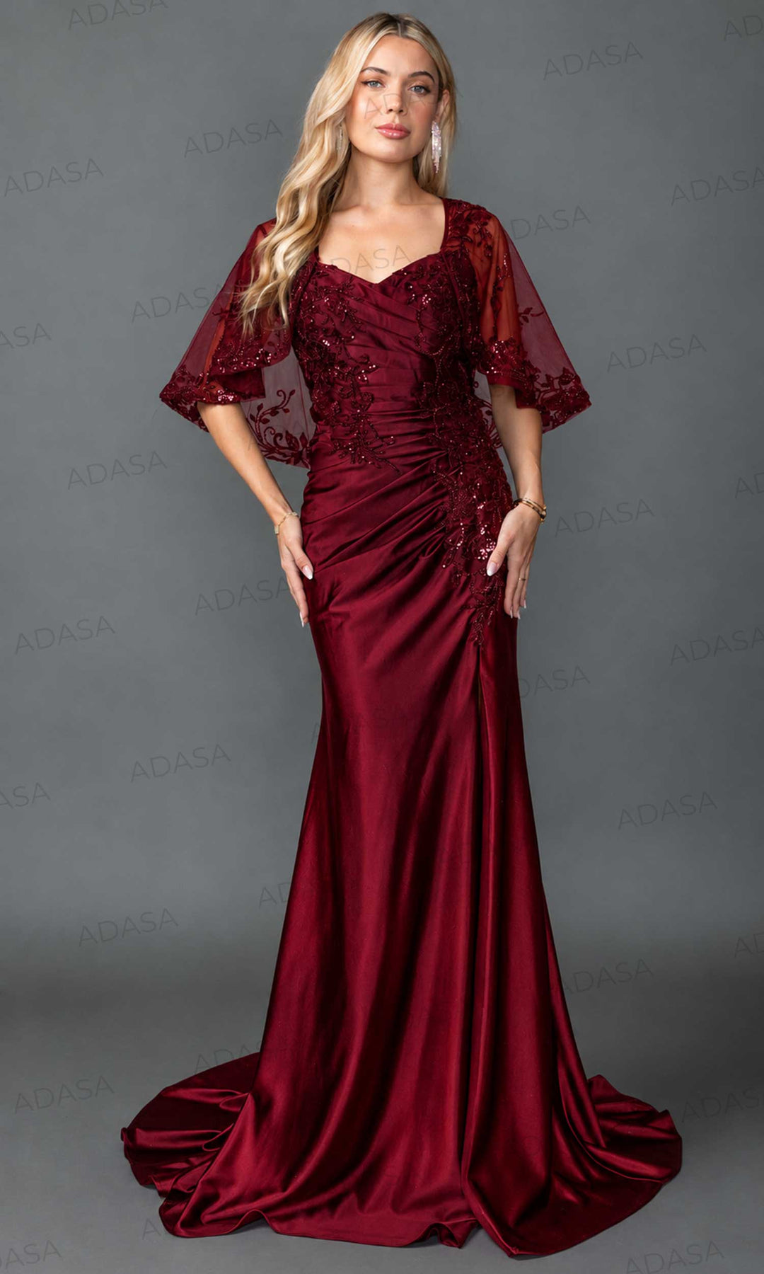 Dancing Queen 4558 - Ruched Lace Prom Gown