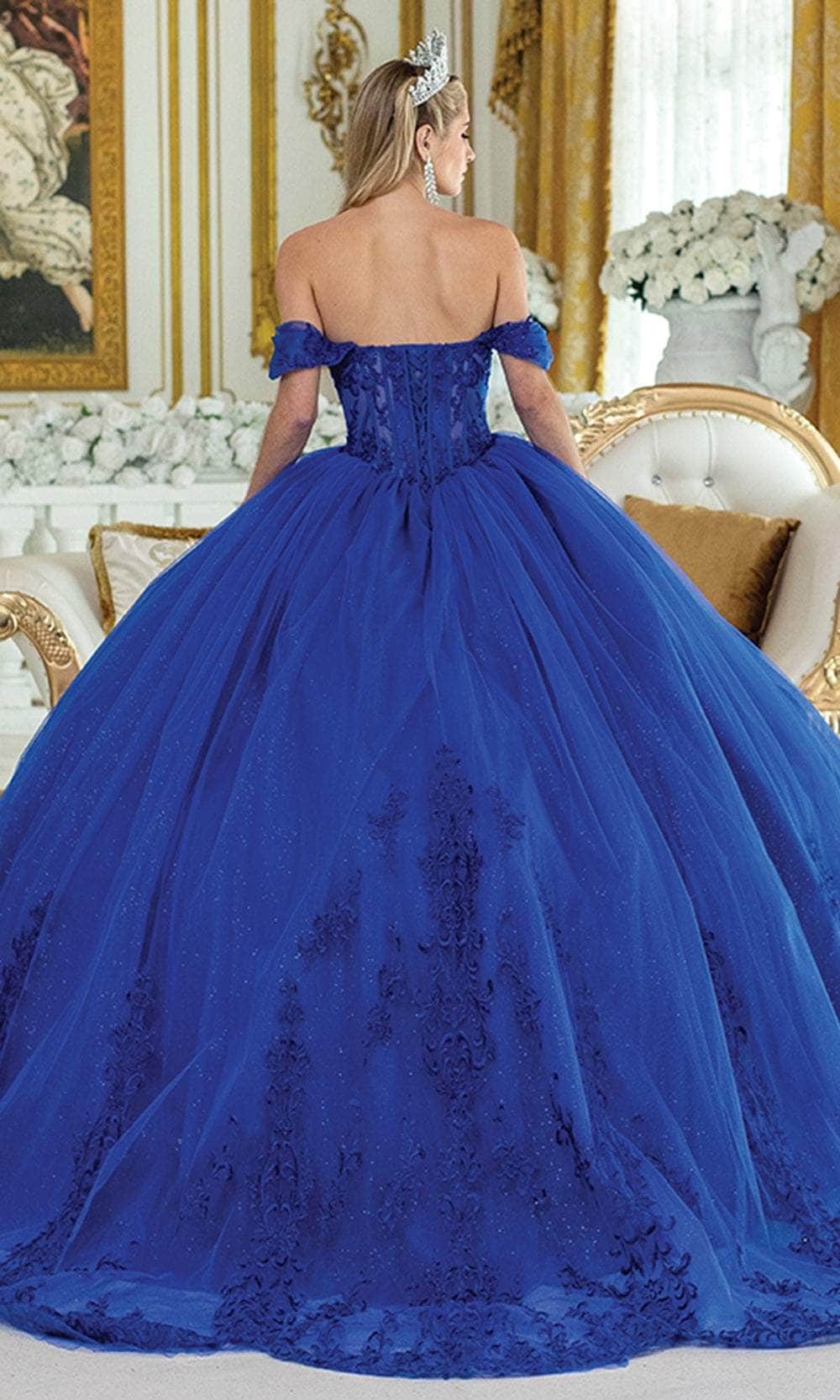 Dancing Queen 5003 Long Quinceanera Dress Royal Blue / XSmall Dancing Queen 5003 Long Quinceanera Dress Royal Blue / XSmall