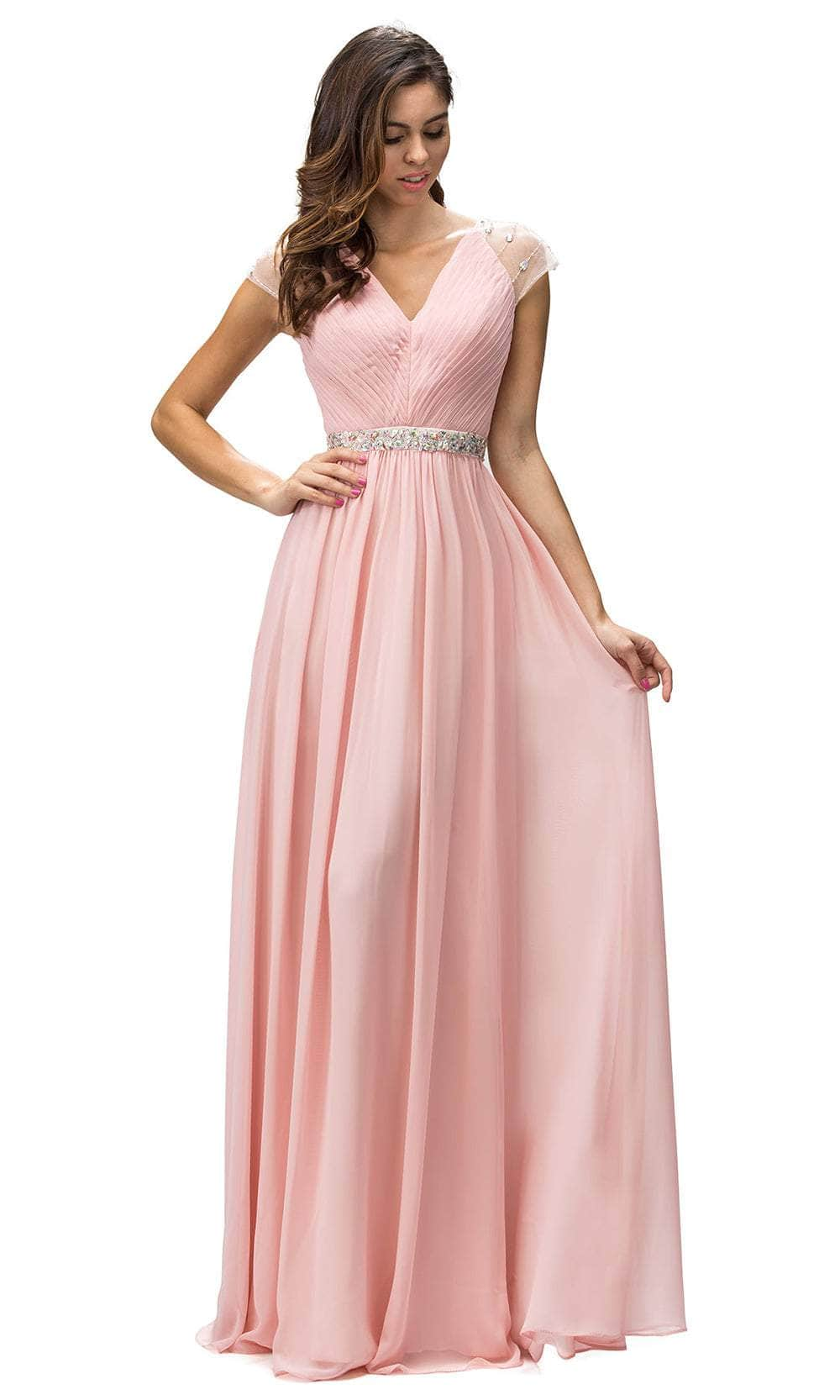 Dancing Queen 9182 - Jeweled Waist Long Dress Mother of the Bride Dresses