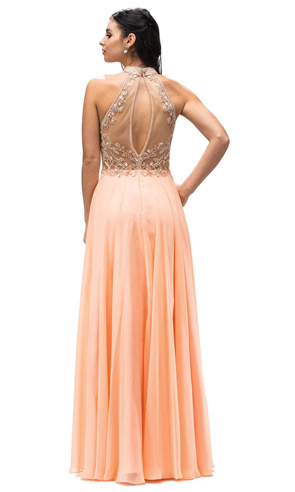 Dancing Queen 9293 - Keyhole Back A-Line Prom Gown Prom Dresses 