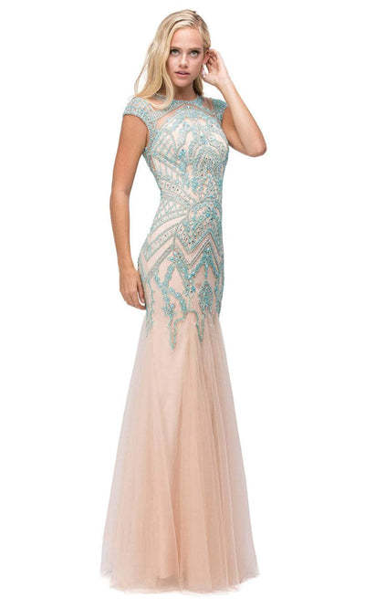 Dancing Queen 9734 - Beaded Embroidered Prom Gown Mother of the Bride Dresses XS /  Mint