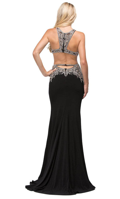 Dancing Queen 9736 - Racer Back Beaded Prom GownEvening Dresses