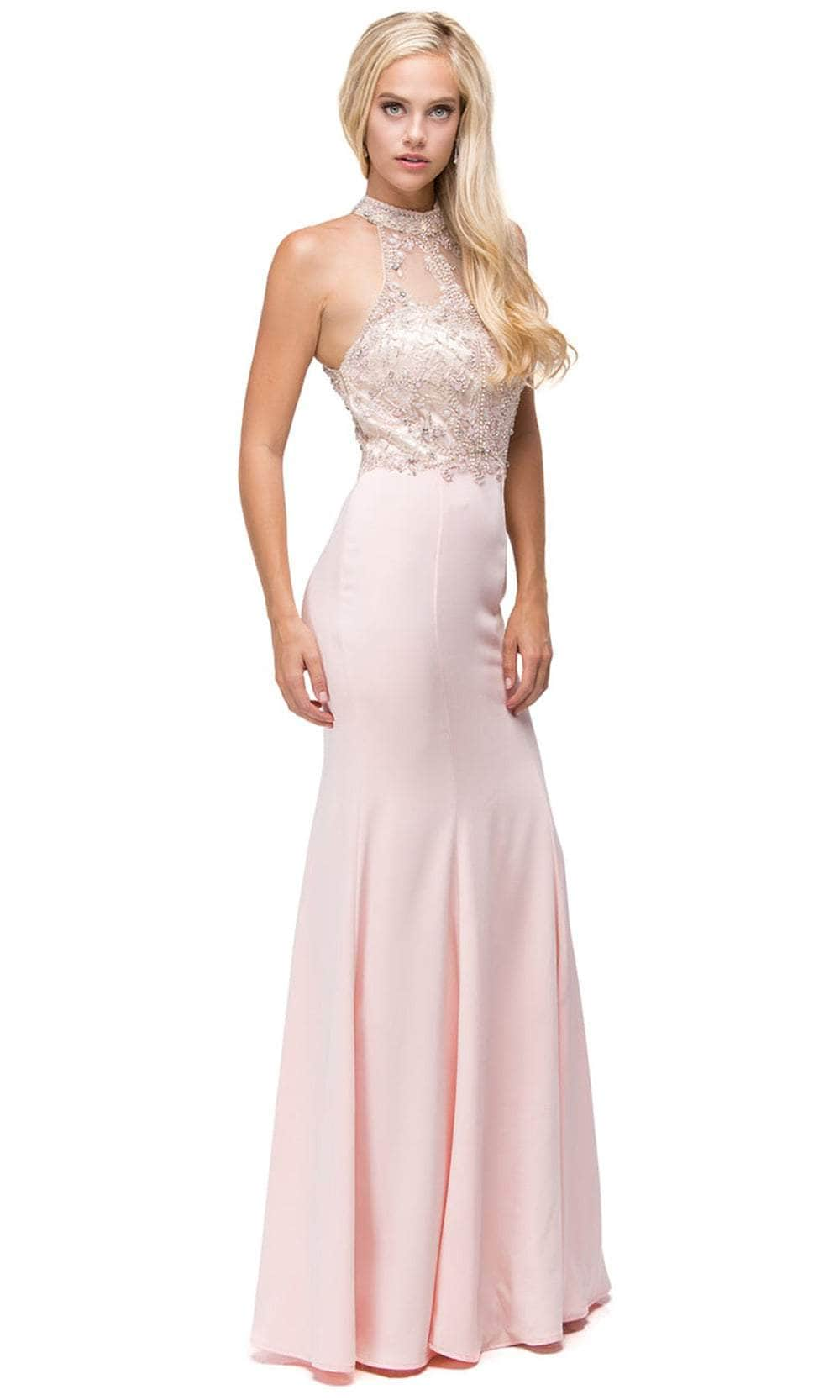 Dancing Queen 9777 - High Neck Sheath Prom GownEvening Dresses