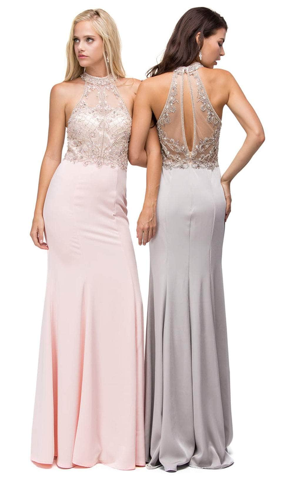 Dancing Queen 9777 - High Neck Sheath Prom GownEvening Dresses