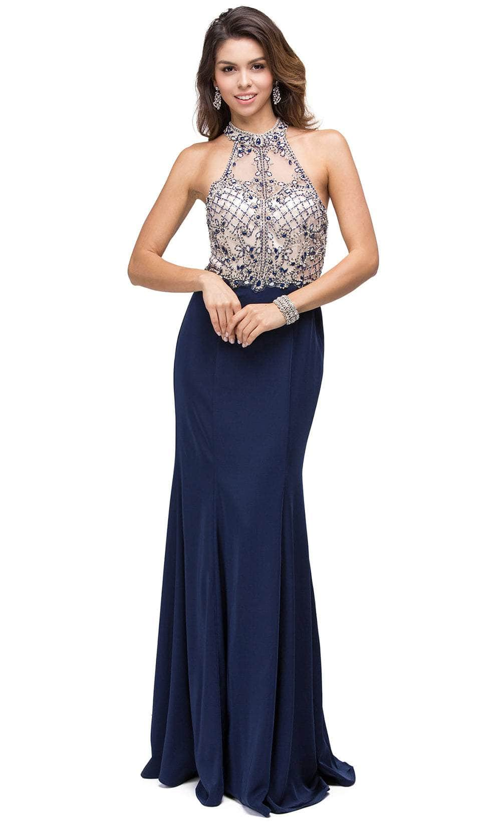 Dancing Queen 9777 - High Neck Sheath Prom GownEvening Dresses