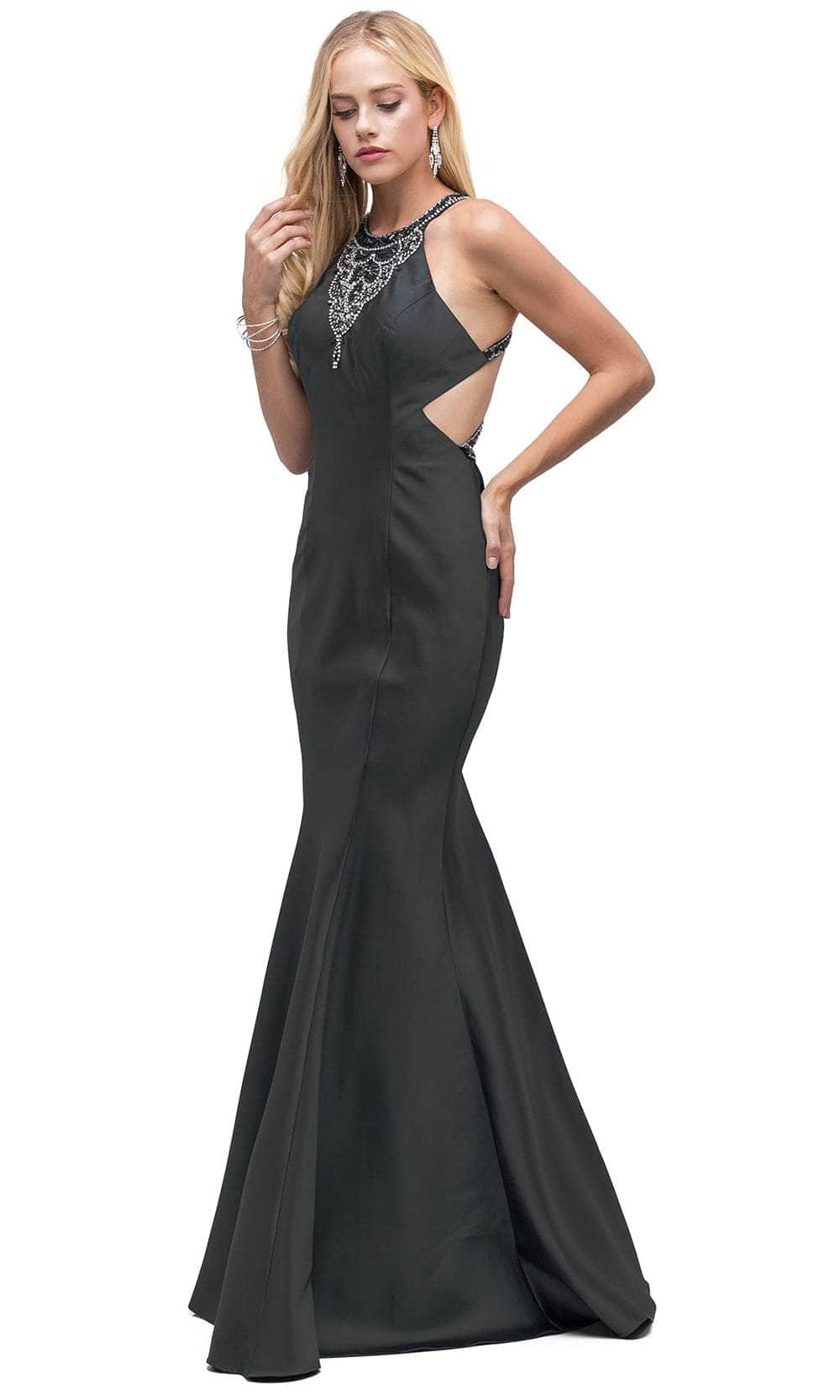 Dancing Queen 9906 - Sleeveless Mermaid Prom Gown Prom Dresses XS /  Black