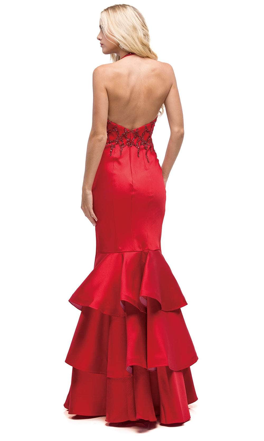 Dancing Queen 9910 - Backless Embellished Prom Gown Prom Dresses 