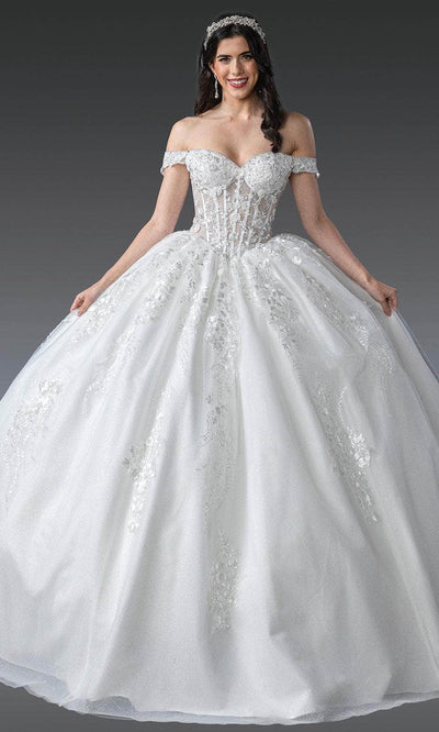 Dancing Queen Bridal 0275 - Floral Beaded Bridal Ballgown Wedding Dresses