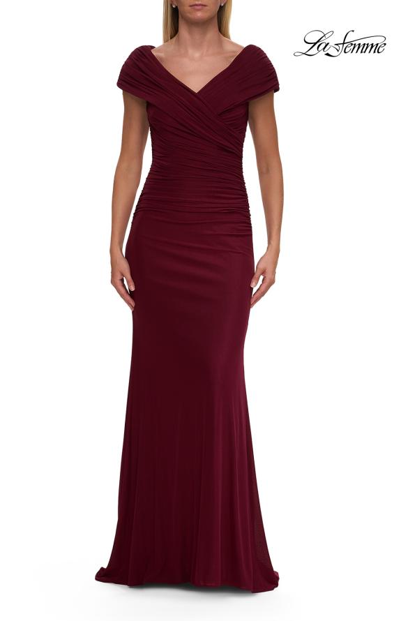 La Femme 29558 - Elegant V-Neck Evening Dress
