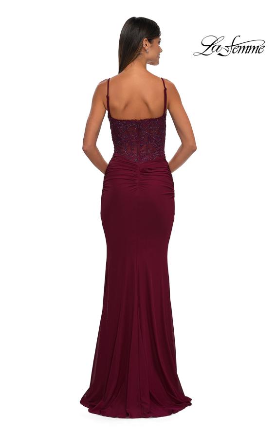 La Femme 32357 - Illusion Back Sleeveless Prom Gown