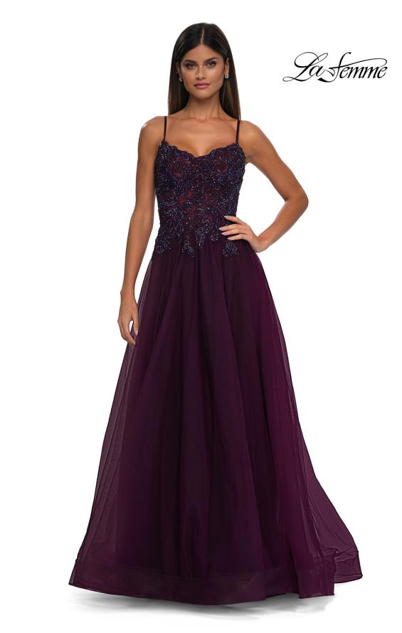 La Femme 32646 - Sleeveless A-Line Prom Gown