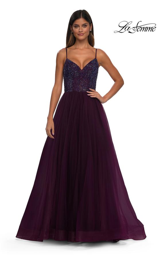La Femme 32668 - Embellished Sleeveless Prom Gown