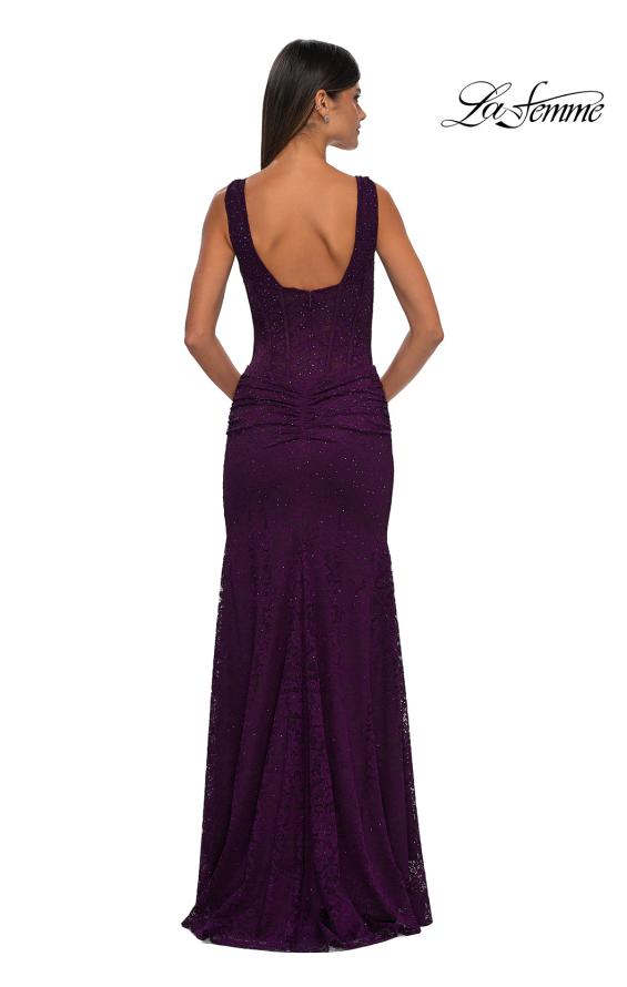 La Femme 32943 - Sheer Corset Beaded Lace Prom Gown