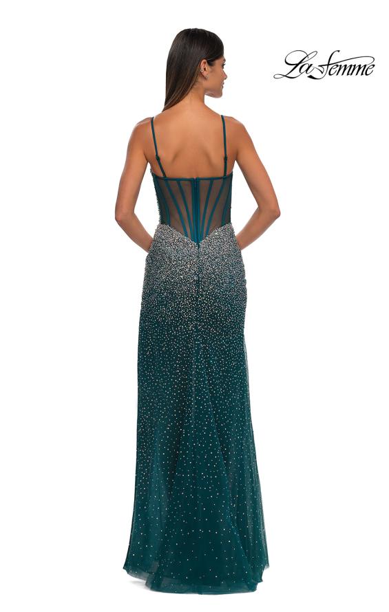 La Femme 32840 - Rhinestone-Embellished Scoop Prom Gown