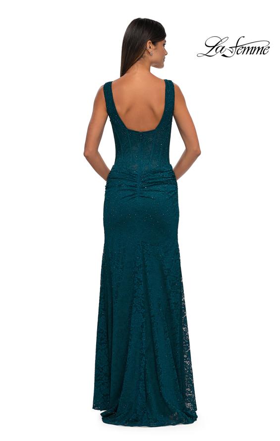 La Femme 32943 - Sheer Corset Beaded Lace Prom Gown