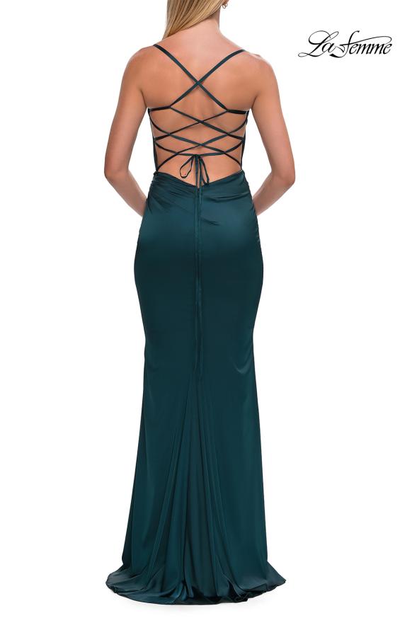 La Femme 33604 - Spaghetti Strap Long Sheath Gown