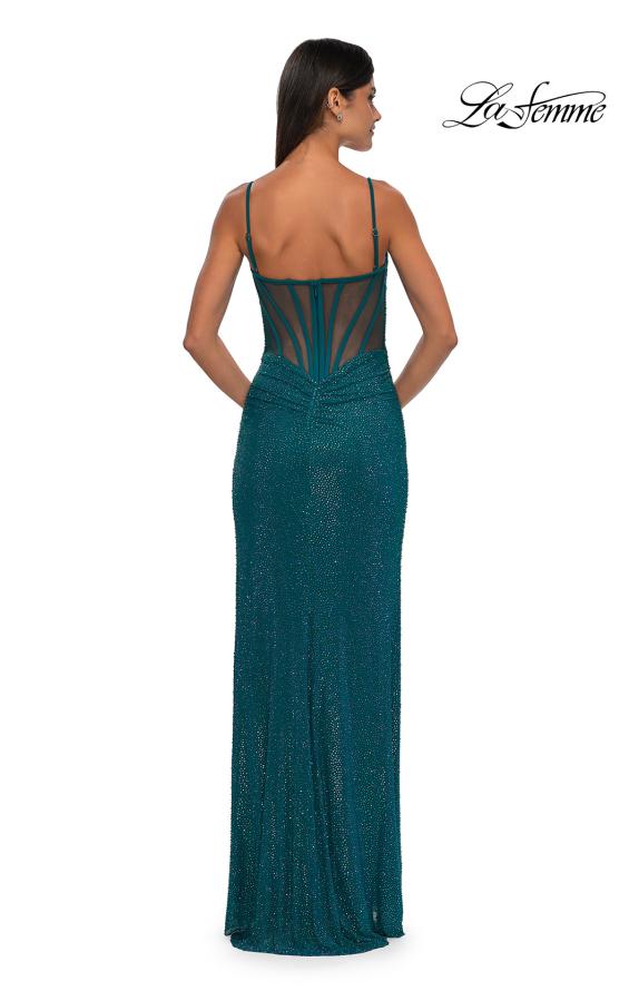 La Femme 32578 - Sweetheart Ruched Corset Prom Gown