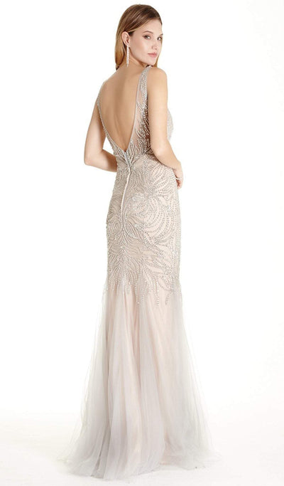 Dazzling Deep V-neck Trumpet Prom Dress Dress