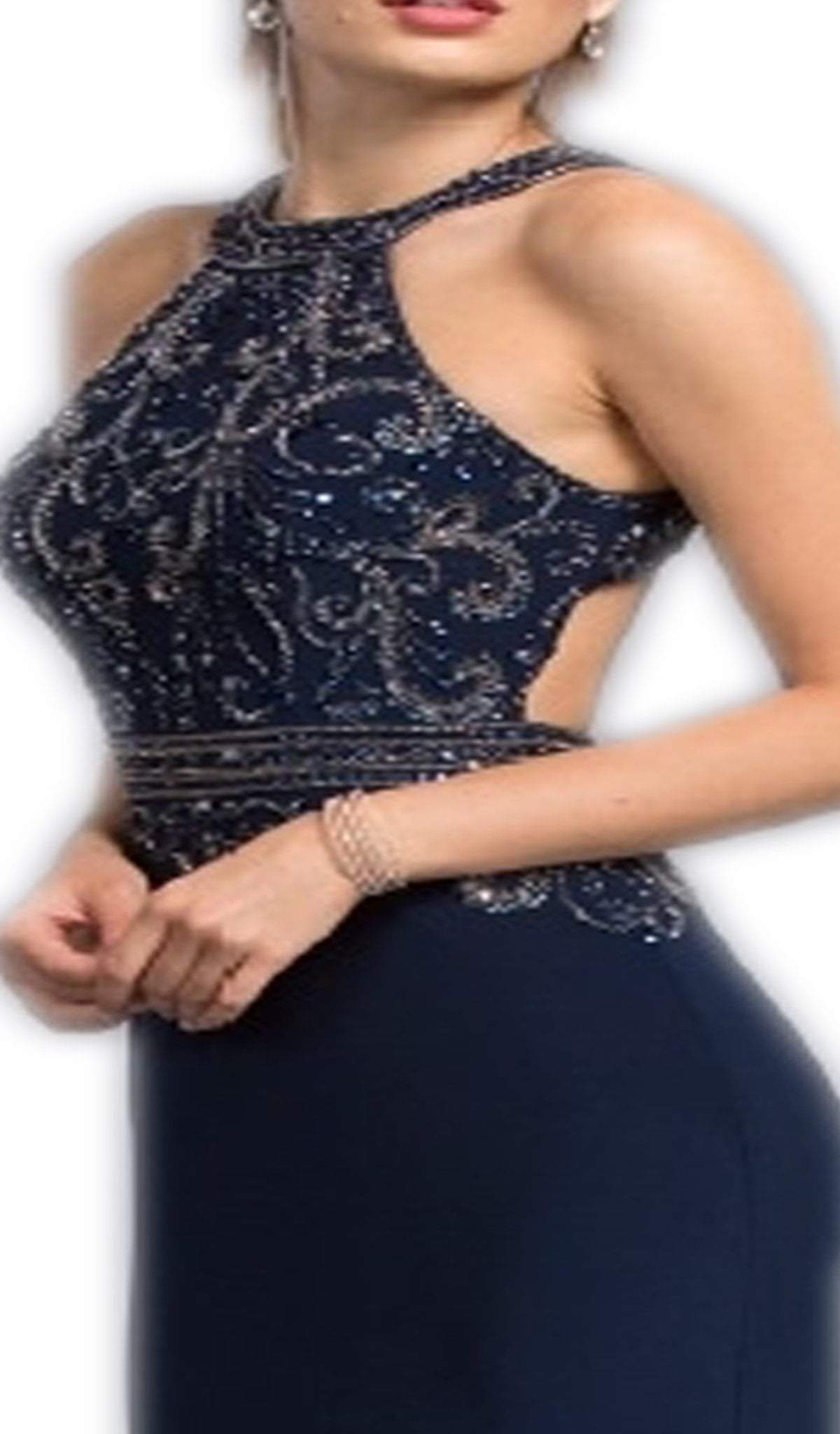 Dazzling Halter Neck Sheath Prom Dress Prom Dresses