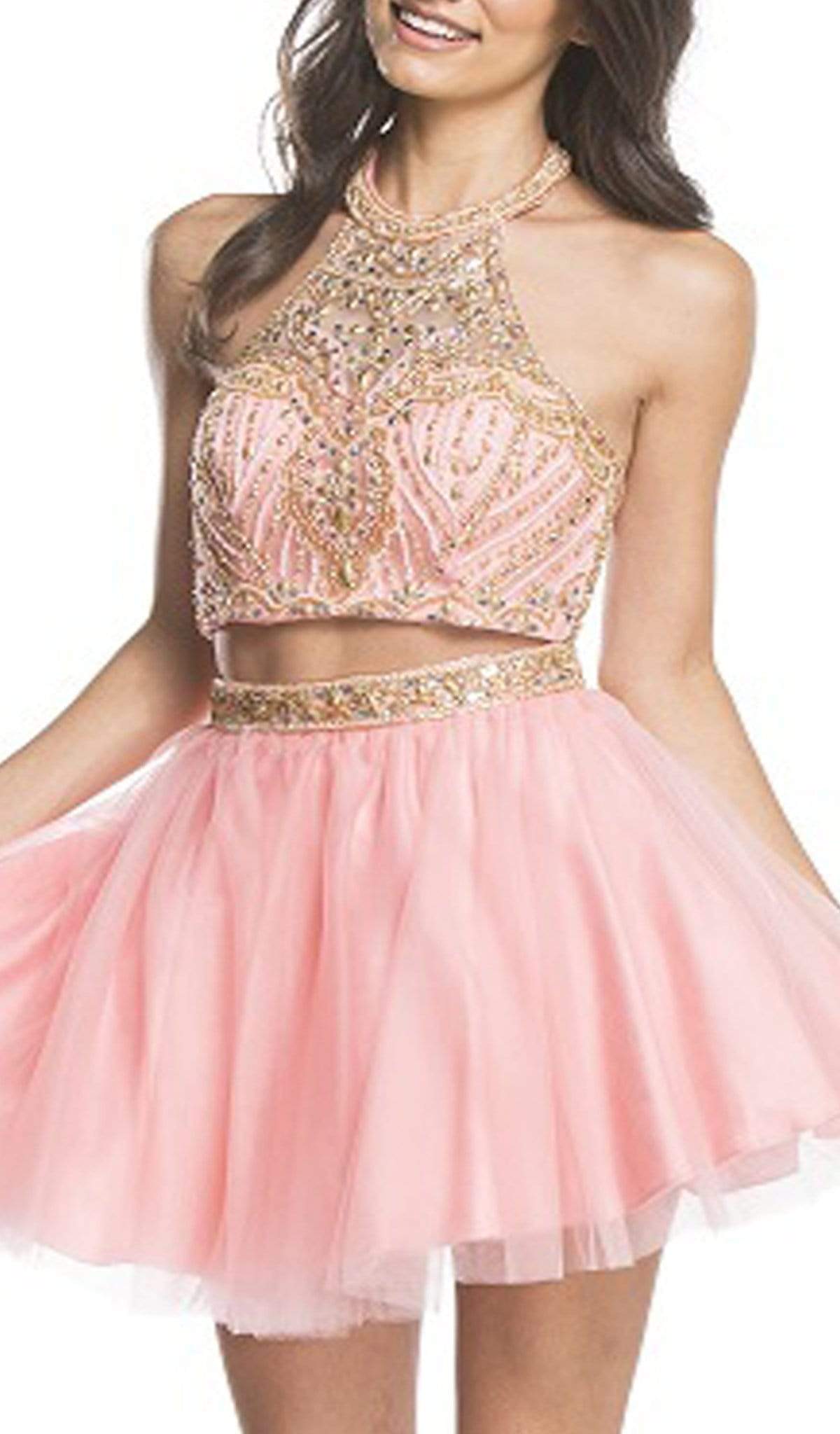 Dazzling Two Piece A-line Homecoming Dress Homecoming Dresses