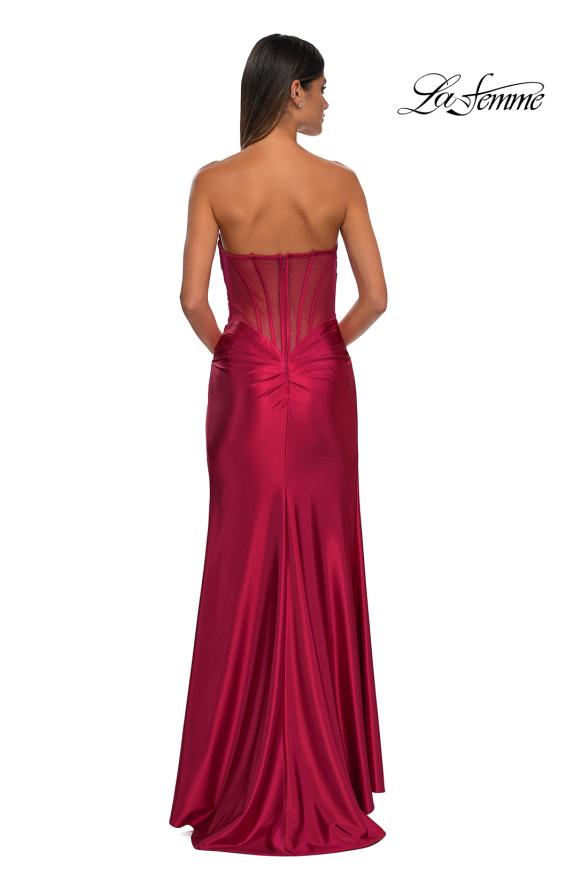 La Femme 32649 - Sweetheart Ruched Detail Prom Gown