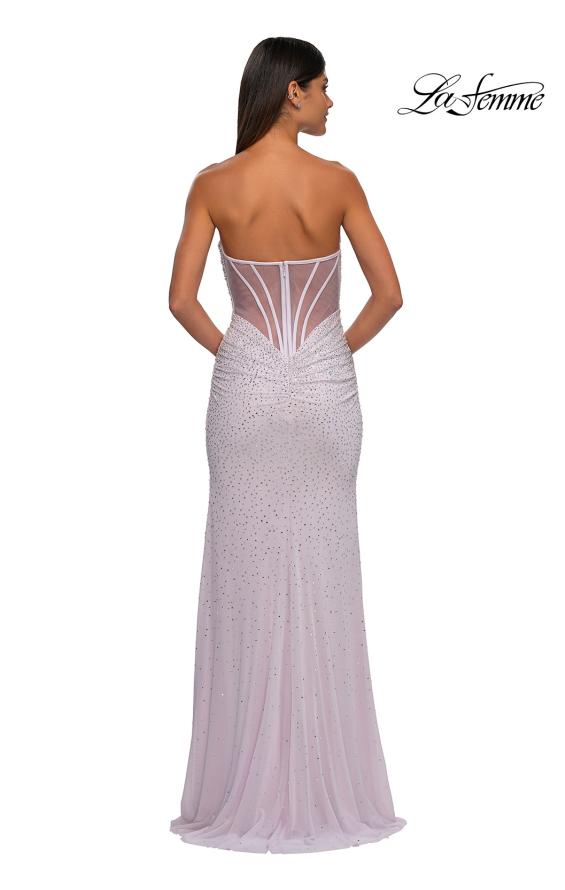 La Femme 32774 - Strapless Sheer Back Prom Gown