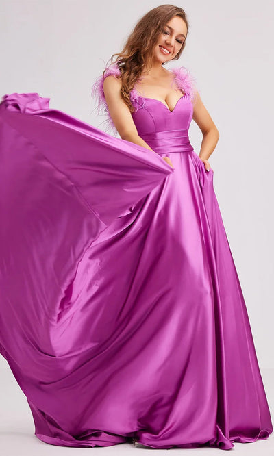 J'Adore Dresses J23009 - Fitted Bodice A-Line Prom Gown Special Occasion Dresses