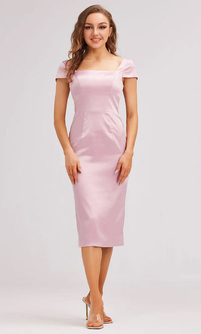 J'Adore Dresses J23063 - Straight-Across Knee-Length Dress Special Occasion Dresses