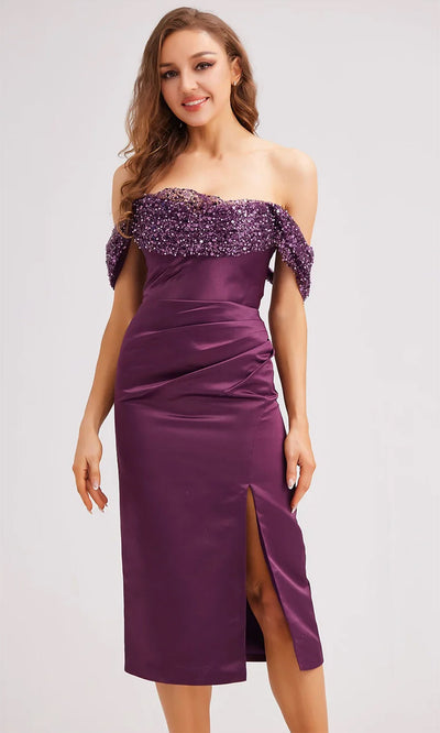 J'Adore Dresses J23061 - Off-Shoulder Sequin Formal Dress Special Occasion Dresses