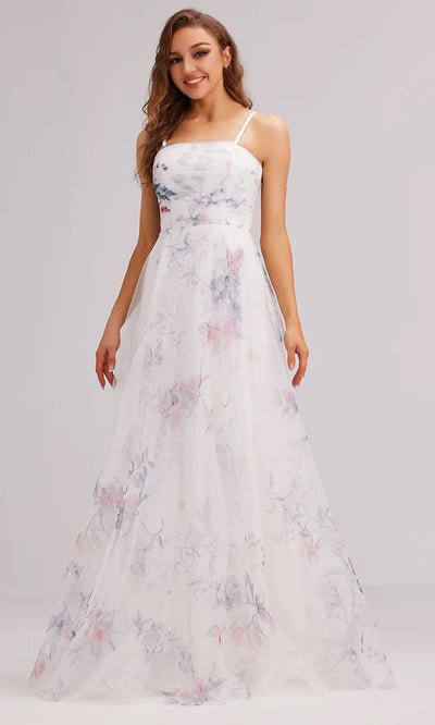 J'Adore Dresses J23021 - Sleeveless Printed Prom Gown Special Occasion Dresses