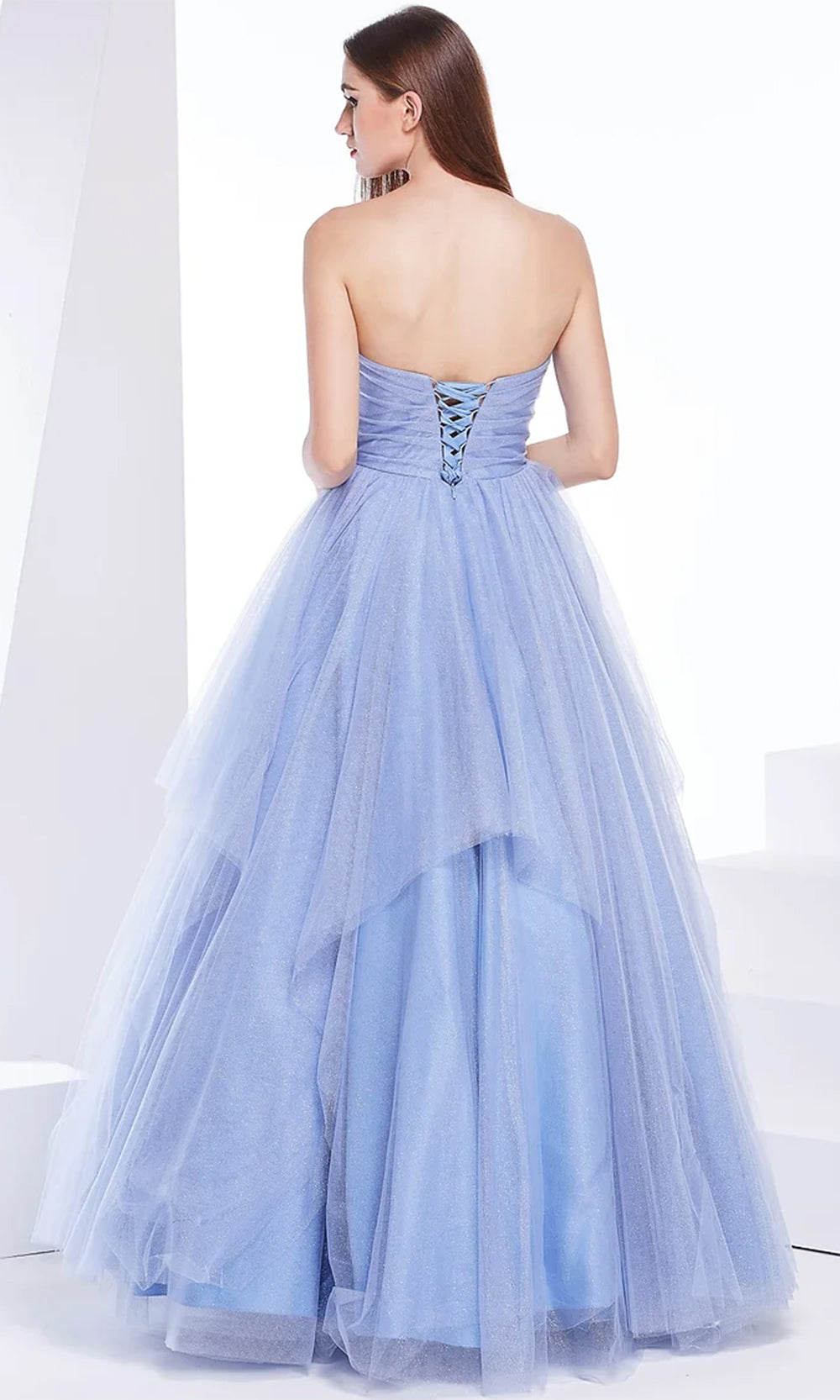 J'Adore Dresses J14016 - Strapless Pleated Detail Ballgown Special Occasion Dresses