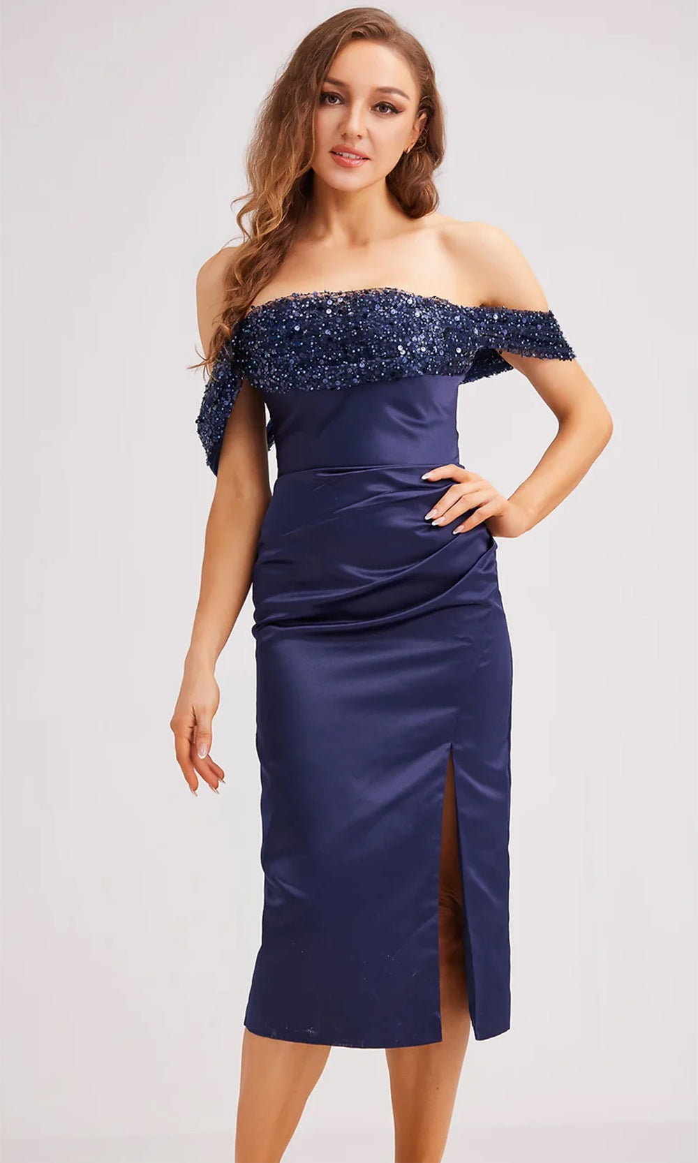 J'Adore Dresses J23061 - Off-Shoulder Sequin Formal Dress Special Occasion Dresses