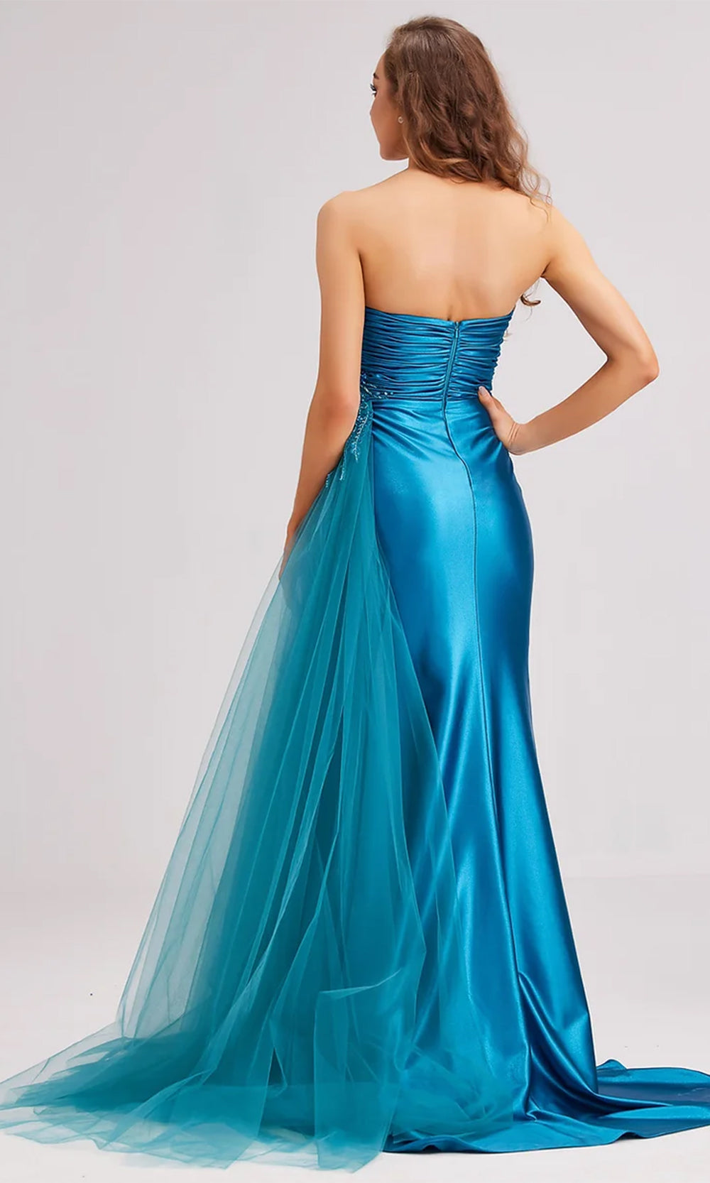 J'Adore Dresses J23008 - Sleeveless Feather Detailed Prom Dress Special Occasion Dresses