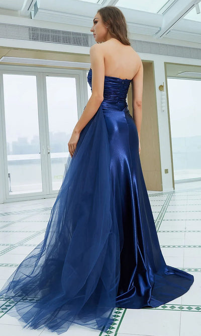 J'Adore Dresses J23008 - Sleeveless Feather Detailed Prom Dress Special Occasion Dresses